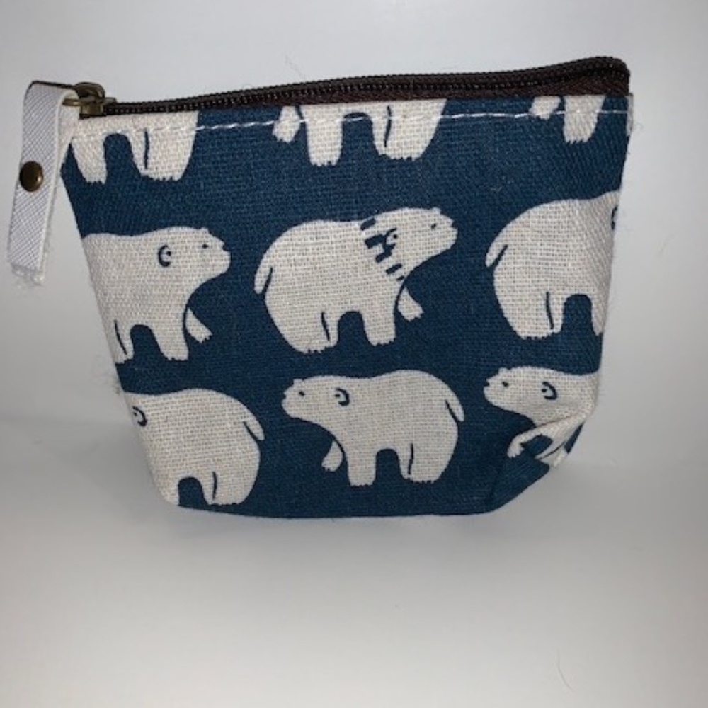 Polar Bear Patterned Coin Pouch